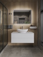 Тумба с раковиной Orange Otto 100 белый глянец