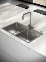 Мойка кухонная РМС MR-7843 c корзиной и дозатором, нержавеющая сталь