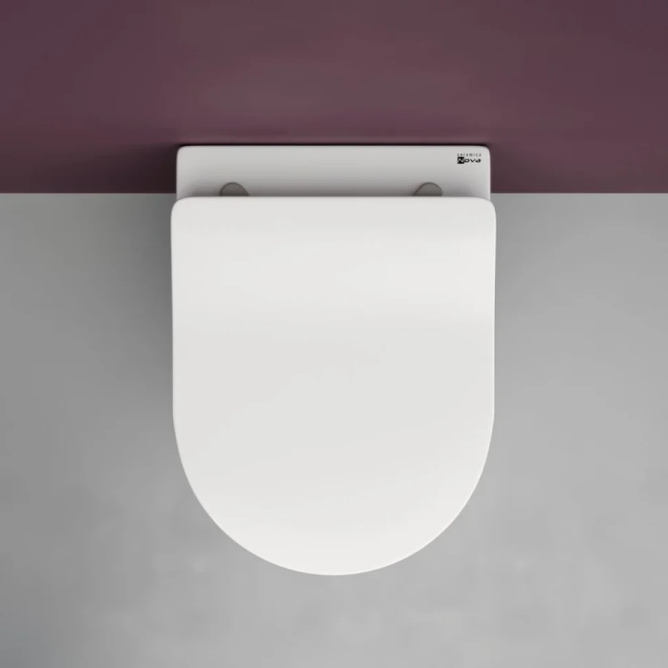 Комплект Унитаз подвесной Ceramicanova Play CN3001 безободковый, с микролифтом + Инсталляция Envision CN1002B + Кнопка Flat, черная матовая