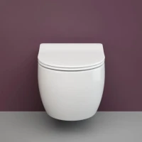 Комплект Унитаз подвесной Ceramicanova Play CN3001 безободковый, с микролифтом + Инсталляция Envision CN1002B + Кнопка Flat, черная матовая