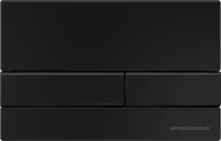 Комплект Унитаз подвесной Ceramicanova Play CN3001 безободковый, с микролифтом + Инсталляция Envision CN1002B + Кнопка Flat, черная матовая