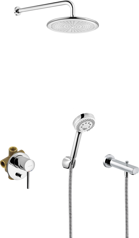 Душевой комплект Kludi Bozz 386310576 С ВНУТРЕННЕЙ ЧАСТЬЮ