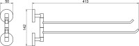 Полотенцедержатель AQUATEK Бетта AQ4613MB матовый черный