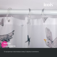 Штора для ванной IDDIS Base BP04P18i11 180х200, белая