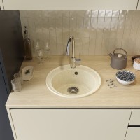 Мойка кухонная Domaci Палермо PR-475-002 бежевая Мойка кухонная Domaci Палермо PR-475-002 бежевая