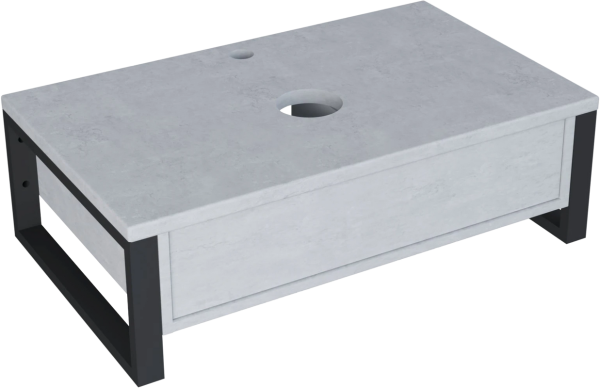 Тумба под раковину 1MarKa Grunge Loft 60П бетон светлый