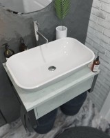 Тумба под раковину 1MarKa Grunge Loft 60П бетон светлый