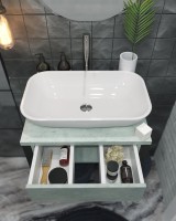 Тумба под раковину 1MarKa Grunge Loft 60П бетон светлый