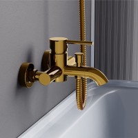 Смеситель для ванны с душем Damixa Scandinavian Pure 361000600 золото Смеситель для ванны с душем Damixa Scandinavian Pure 361000600 золото