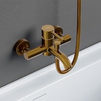 Смеситель для ванны с душем Damixa Scandinavian Pure 361000600 золото Смеситель для ванны с душем Damixa Scandinavian Pure 361000600 золото