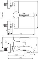Смеситель для ванны с душем Damixa Scandinavian Pure 361000600 золото Смеситель для ванны с душем Damixa Scandinavian Pure 361000600 золото