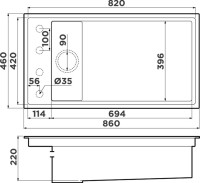 Комплект Мойка Omoikiri Kinaru 86-U/I wind green + Измельчитель Nagare 500