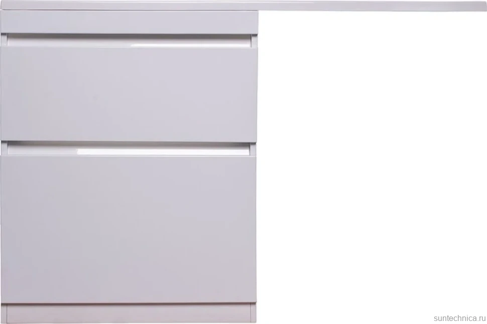 Тумба с раковиной Style Line Даллас 130 Люкс Plus напольная, белая L