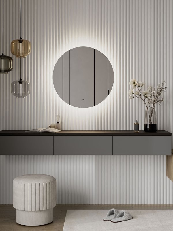 Зеркало круглое CONTINENT Ledh Ajour 70 см, сенсорное, с подсветкой