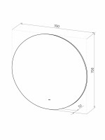 Зеркало круглое CONTINENT Ledh Ajour 70 см, сенсорное, с подсветкой