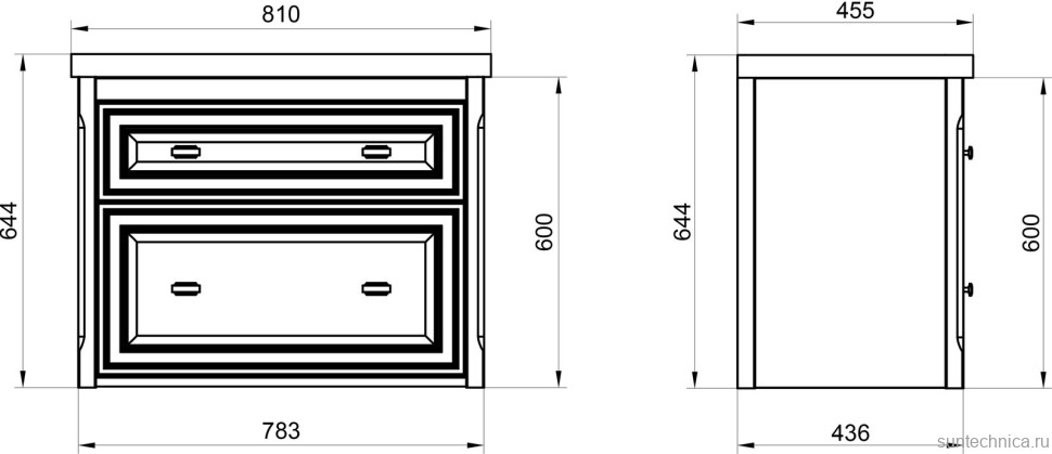 Мебель для ванной комнаты ASB-Woodline Кастелло 80 подвесная, пейна