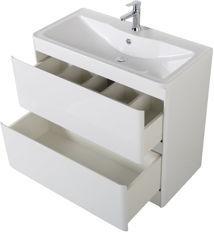 Тумба с раковиной BelBagno Albano 90 напольная, bianco lucido