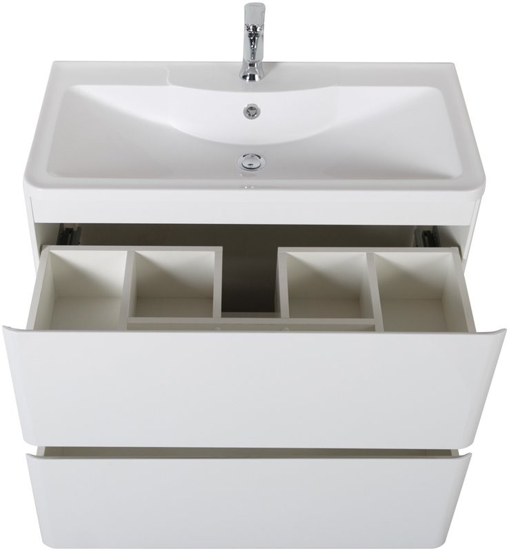 Тумба с раковиной BelBagno Albano 90 напольная, bianco lucido
