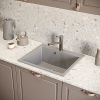 Мойка кухонная Domaci Болонья М-44-006 светло-серая Мойка кухонная Domaci Болонья М-44-006 светло-серая