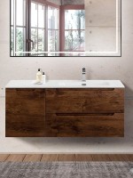 Тумба с раковиной BelBagno Etna R, 120 2 ящика, дверца, rovere moro