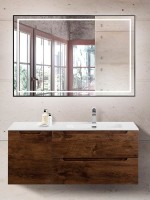 Тумба с раковиной BelBagno Etna R, 120 2 ящика, дверца, rovere moro