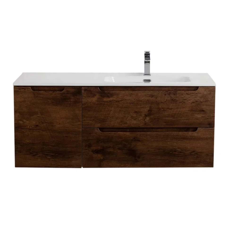 Тумба с раковиной BelBagno Etna R, 120 2 ящика, дверца, rovere moro