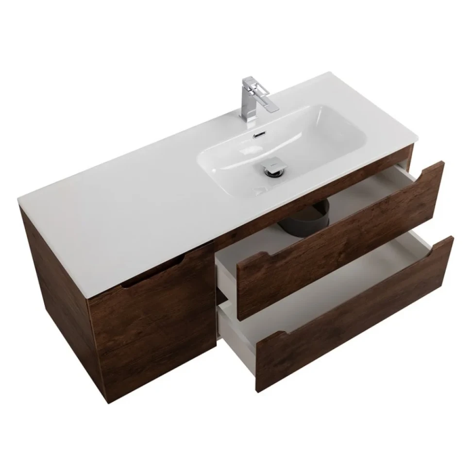 Тумба с раковиной BelBagno Etna R, 120 2 ящика, дверца, rovere moro