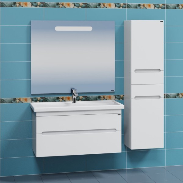 Мебель для ванной комнаты СаНта Лондон 100 подвесная, 2 ящика