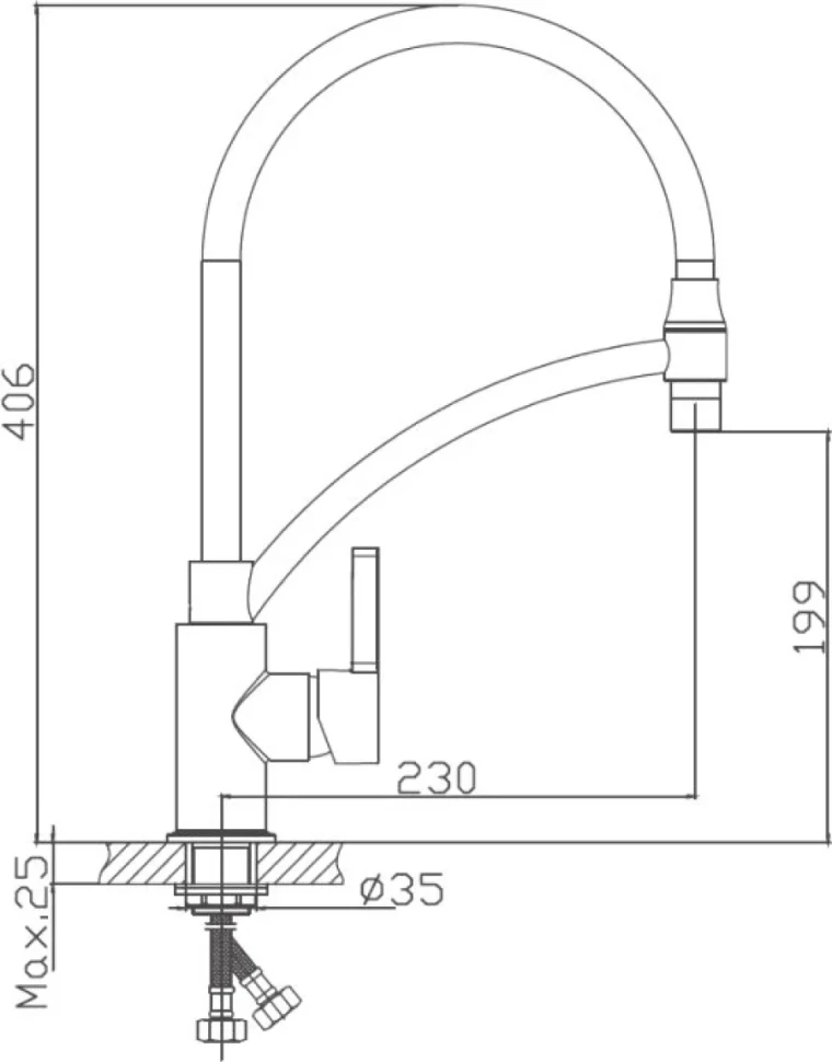 Смеситель для кухни Haiba HB72505-8 белый