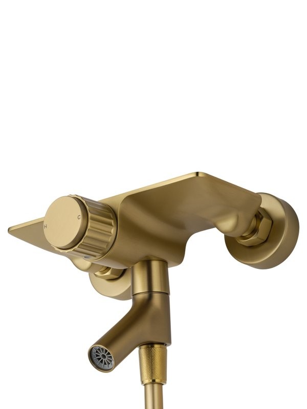 Смеситель для ванны с душем Wonzon & Woghand Click WW-FE05L221-BG брашированное золото