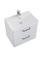 Мебель для ванной комнаты BelBagno Due 50 ручки матовый темный никель, bianco lucido