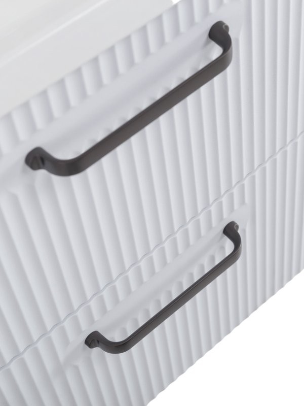 Мебель для ванной комнаты BelBagno Due 50 ручки матовый темный никель, bianco lucido