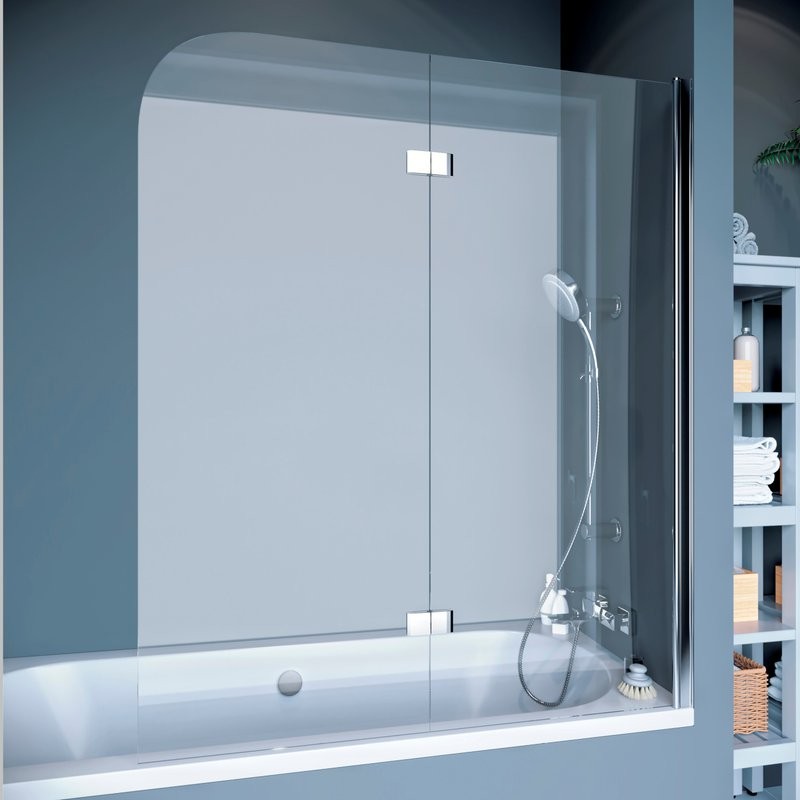 Шторка на ванну Koller Pool Waterfall Line 115х140, стекло прозрачное, R