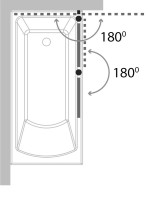 Шторка на ванну Koller Pool Waterfall Line 115х140, стекло прозрачное, R
