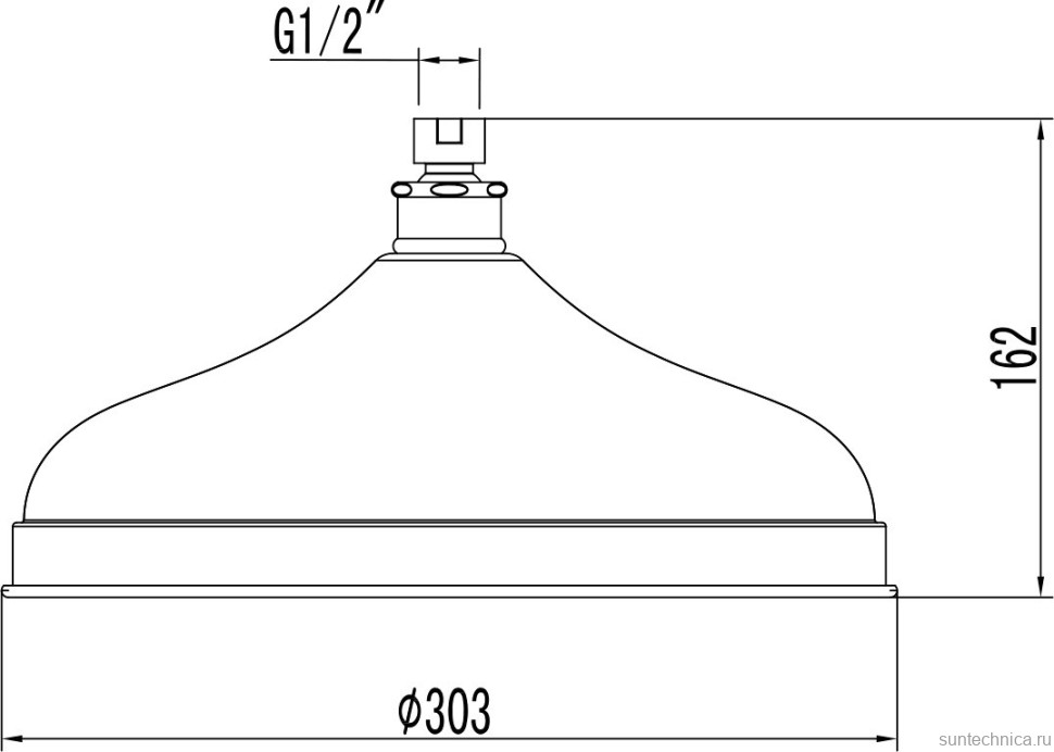 Верхний душ Lemark LM9830C хром