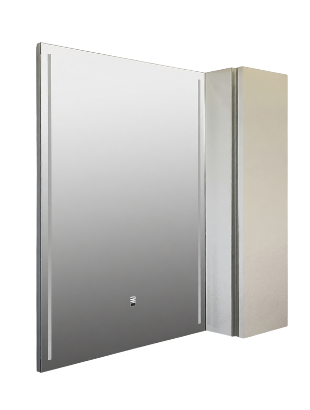 Зеркало Comforty Бильбао 80 с подсветкой, бесконтактный сенсор, серый шёлк