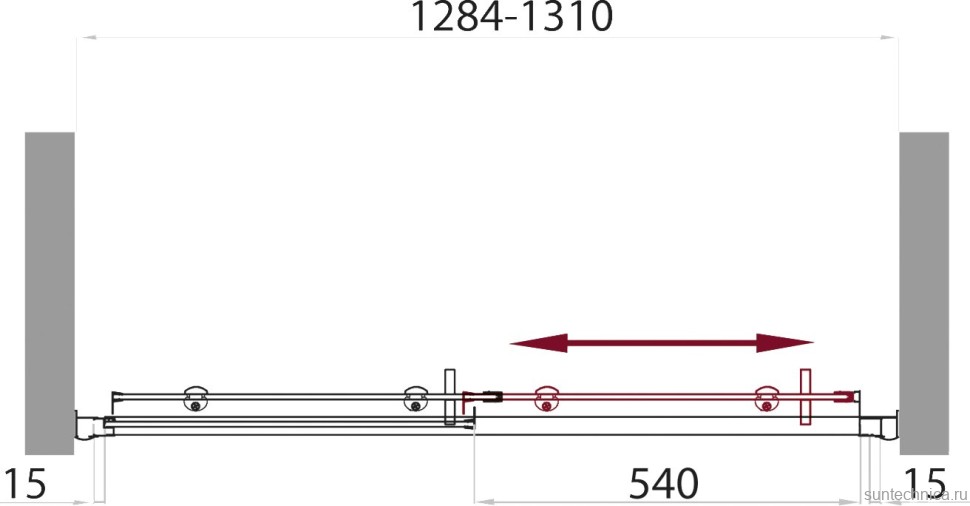 Душевая дверь в нишу BelBagno Uno BF 1 130 C Cr