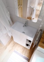 Тумба с раковиной 1MarKa Lido 60Н белый глянец