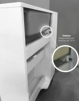 Тумба с раковиной 1MarKa Lido 60Н белый глянец