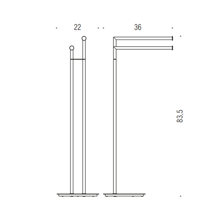Стойка Colombo Design Hermitage B4038.NM черный