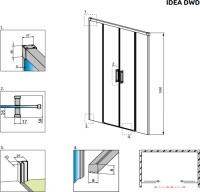 Душевая дверь в нишу Radaway Idea DWD 180