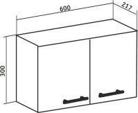 Шкаф Runo Эконом мебель Рондо 60х30