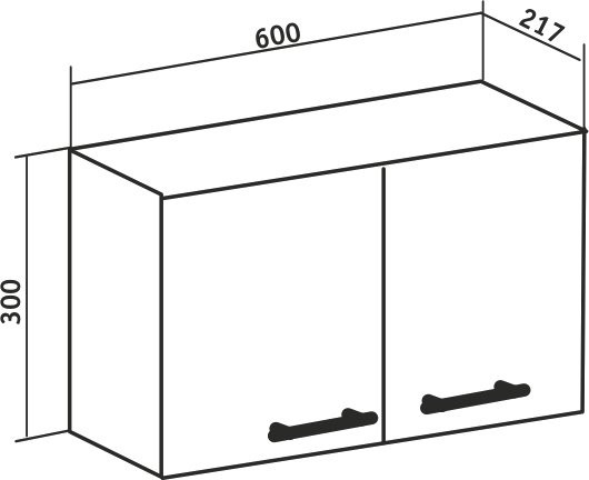 Шкаф Runo Эконом мебель Рондо 60х30