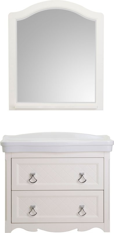 Зеркало ASB-Woodline Верано 80 слоновая кость