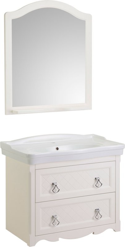 Зеркало ASB-Woodline Верано 80 слоновая кость