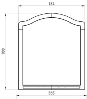 Зеркало ASB-Woodline Верано 80 слоновая кость Зеркало ASB-Woodline Верано 80 слоновая кость