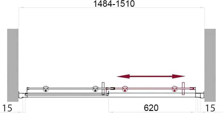 Душевая дверь в нишу BelBagno Uno BF 1 150 C Cr