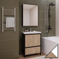 Тумба под раковину Velvex Klaufs 60.2D.1Y белая, шатанэ, напольная
