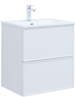 Тумба с раковиной Aquanet Арт 60 подвесная, белая матовая