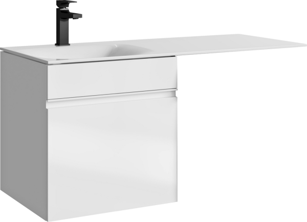 Тумба под раковину без столешницы Aqwella Duet 53 подвесная, под стиральную машину, белая